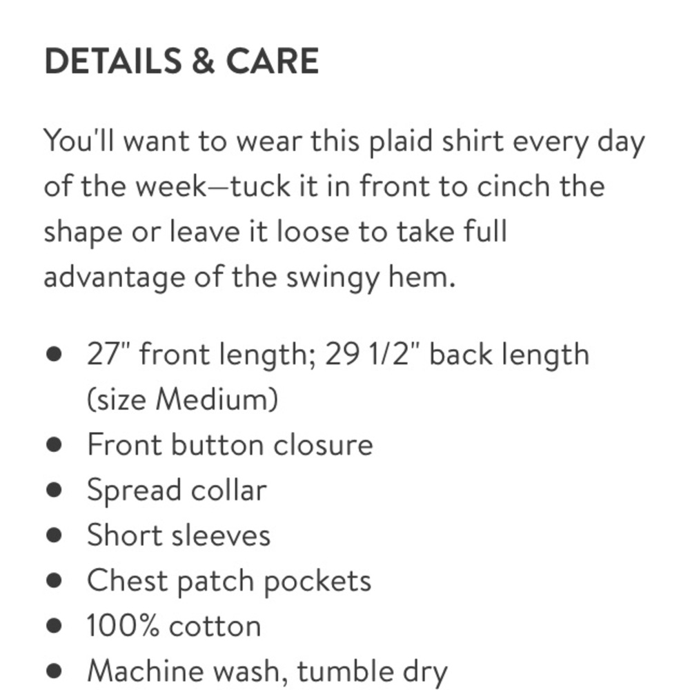 Madewell short sleeve plaid button down - Picture 7 of 7
